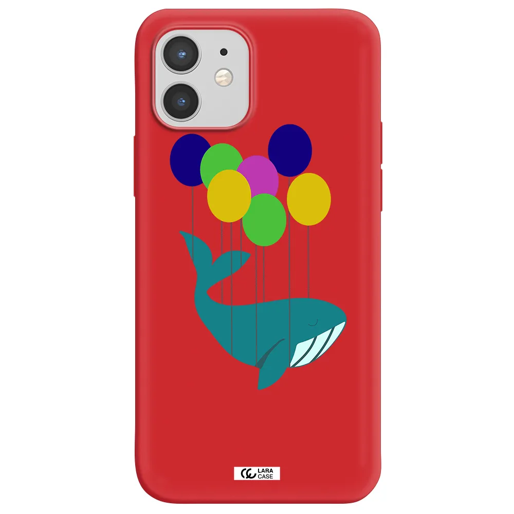 Flying Whale Apple iPhone 12 Silicone Imperial Red Case