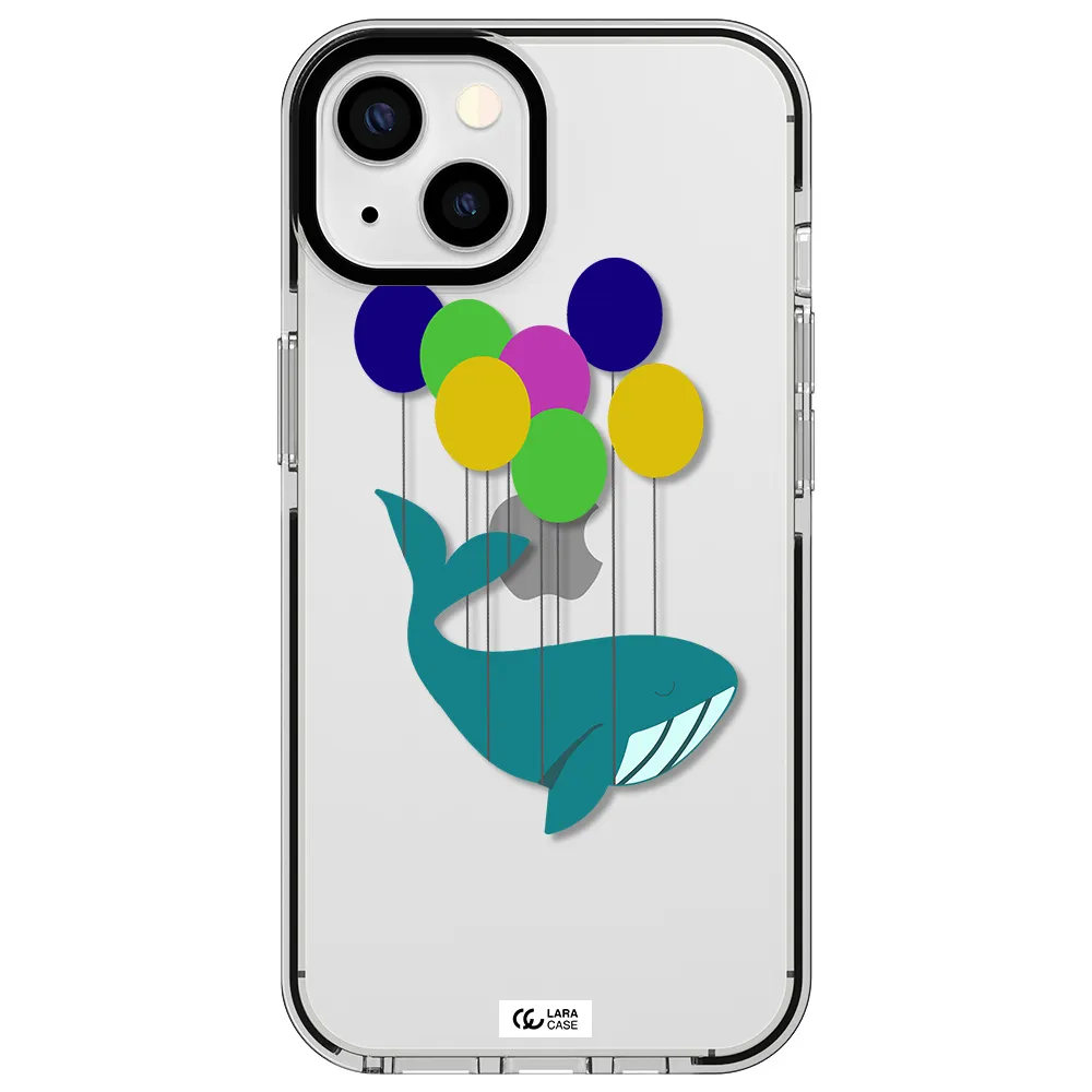 Flying Whale Apple iPhone 13 impact black border Case