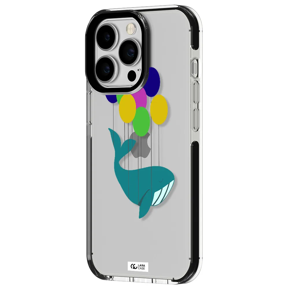 Flying Whale Apple iPhone 13 Pro impact black border Case