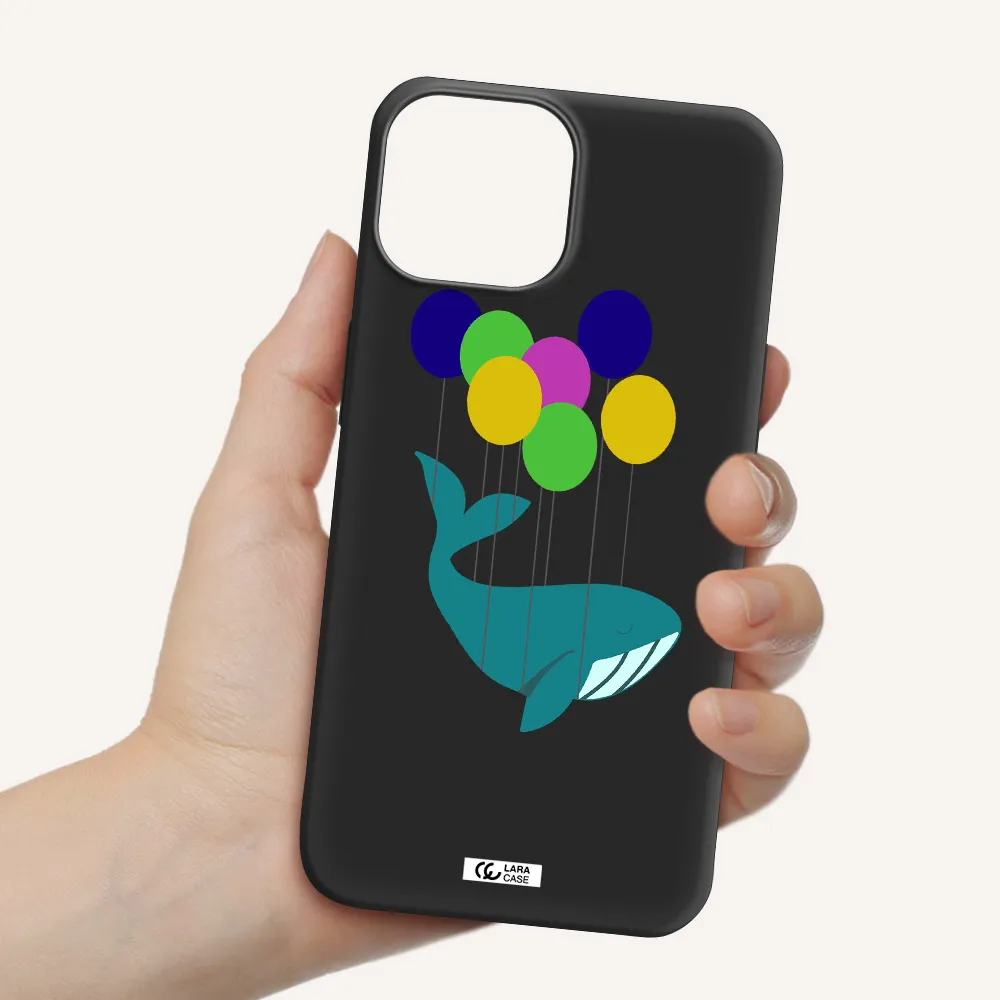 Flying Whale Apple iPhone 13 Silicone black Case