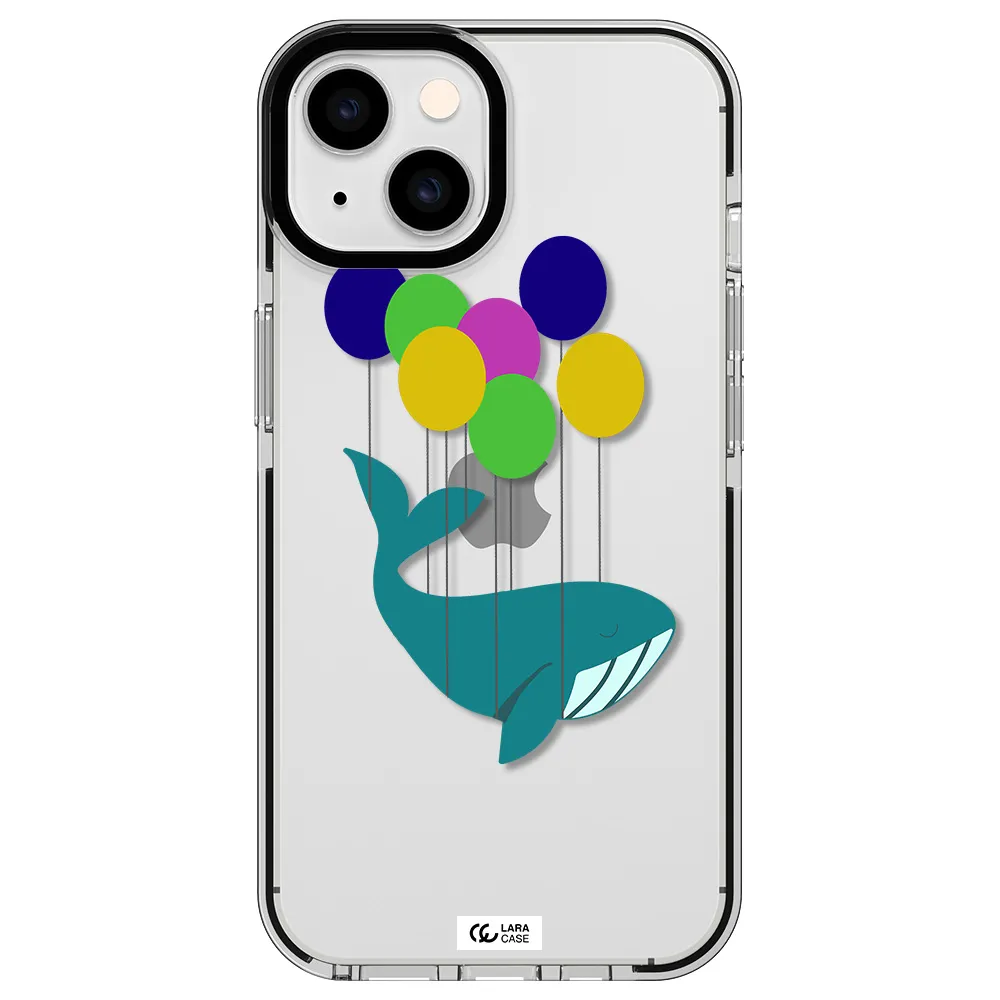 Flying Whale Apple iPhone 14 impact black border Case