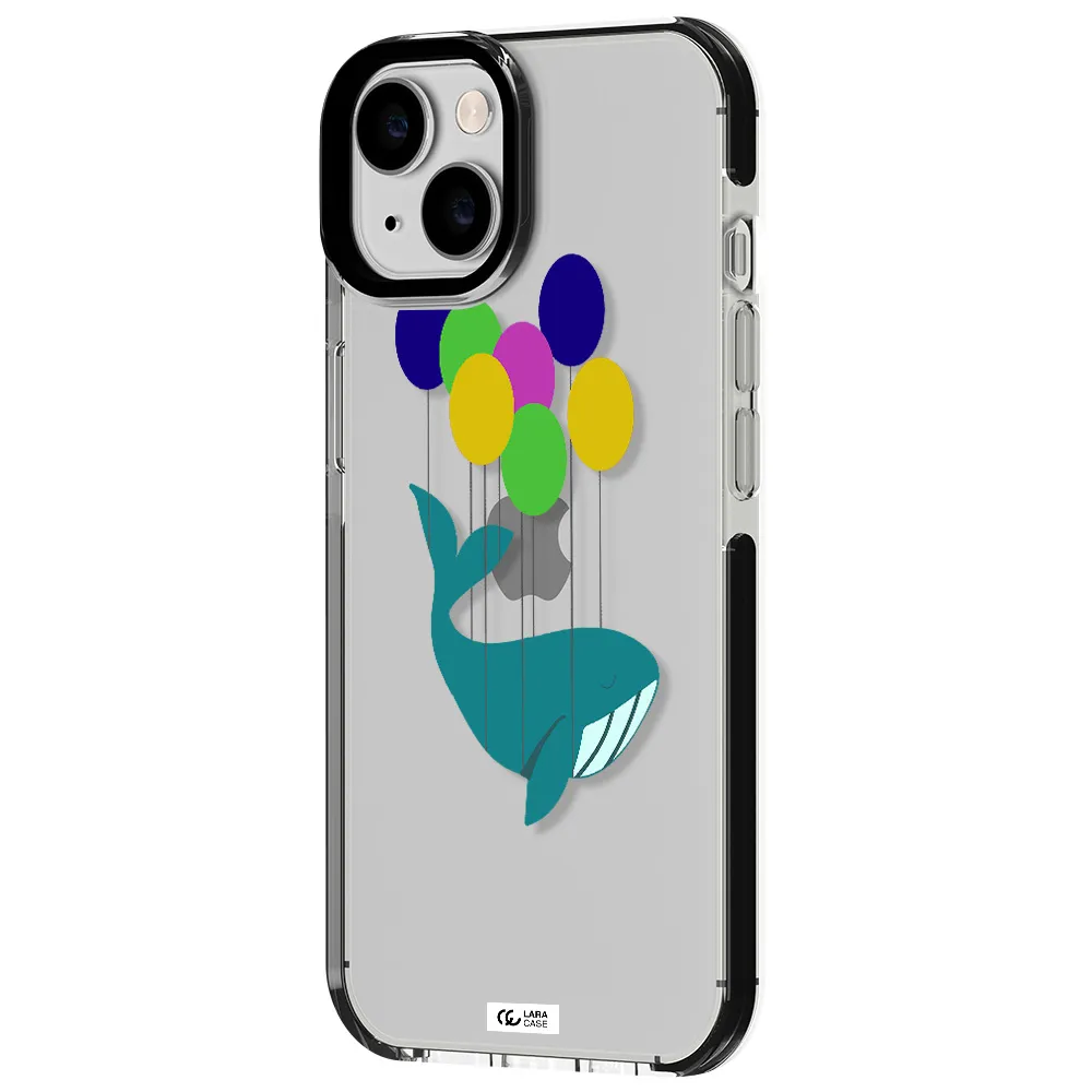 Flying Whale Apple iPhone 14 impact black border Case