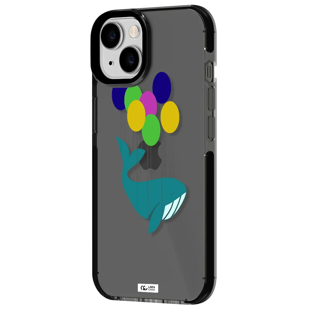 Flying Whale Apple iPhone 14 impact Smoke Black Case