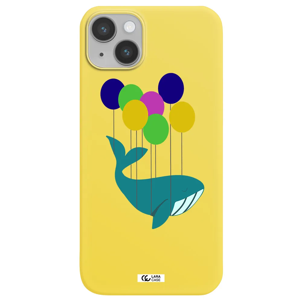 Flying Whale Apple iPhone 14 plus Silicone canary yellow Case