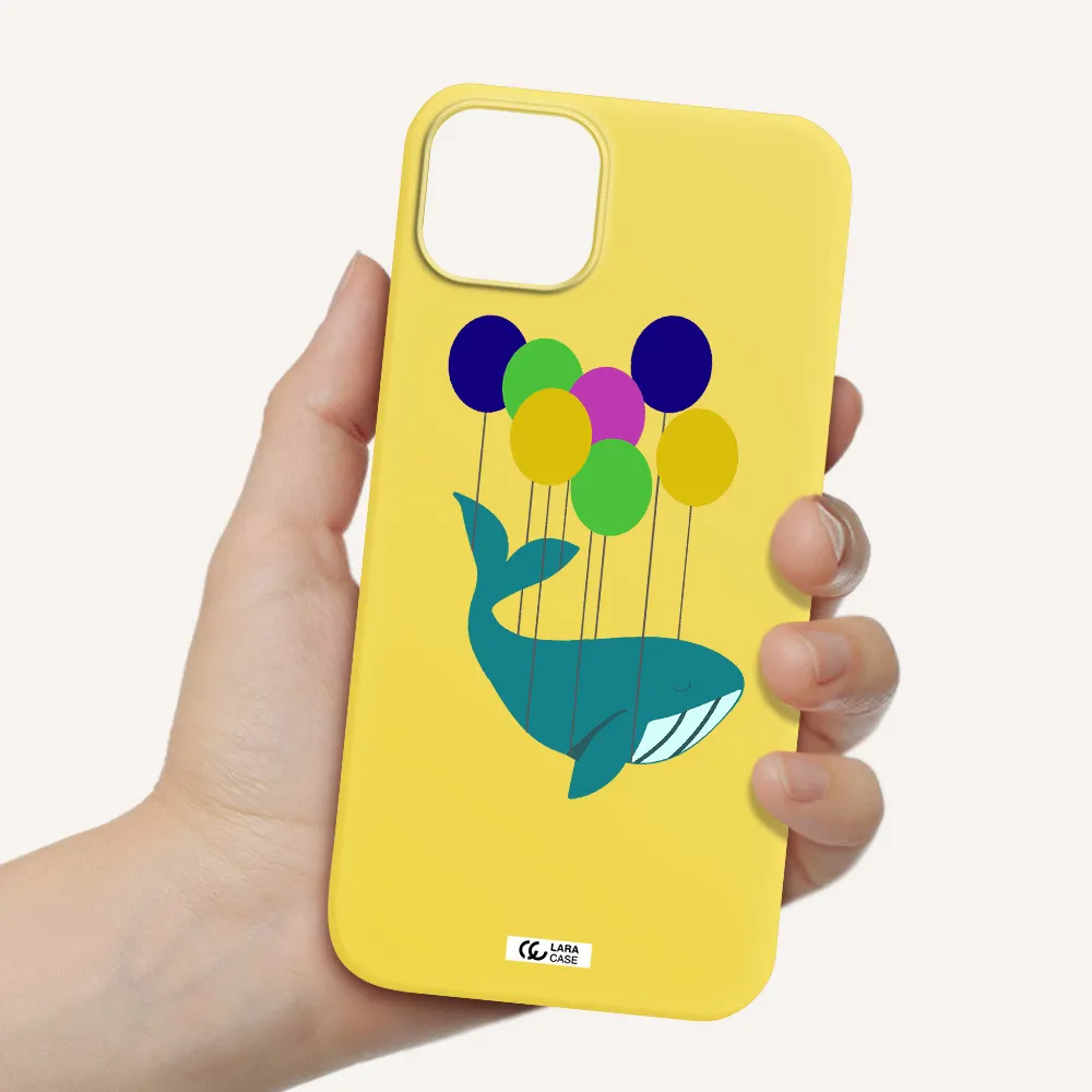 Flying Whale Apple iPhone 14 plus Silicone canary yellow Case