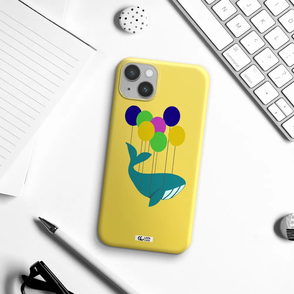 Flying Whale Apple iPhone 14 plus Silicone canary yellow Case