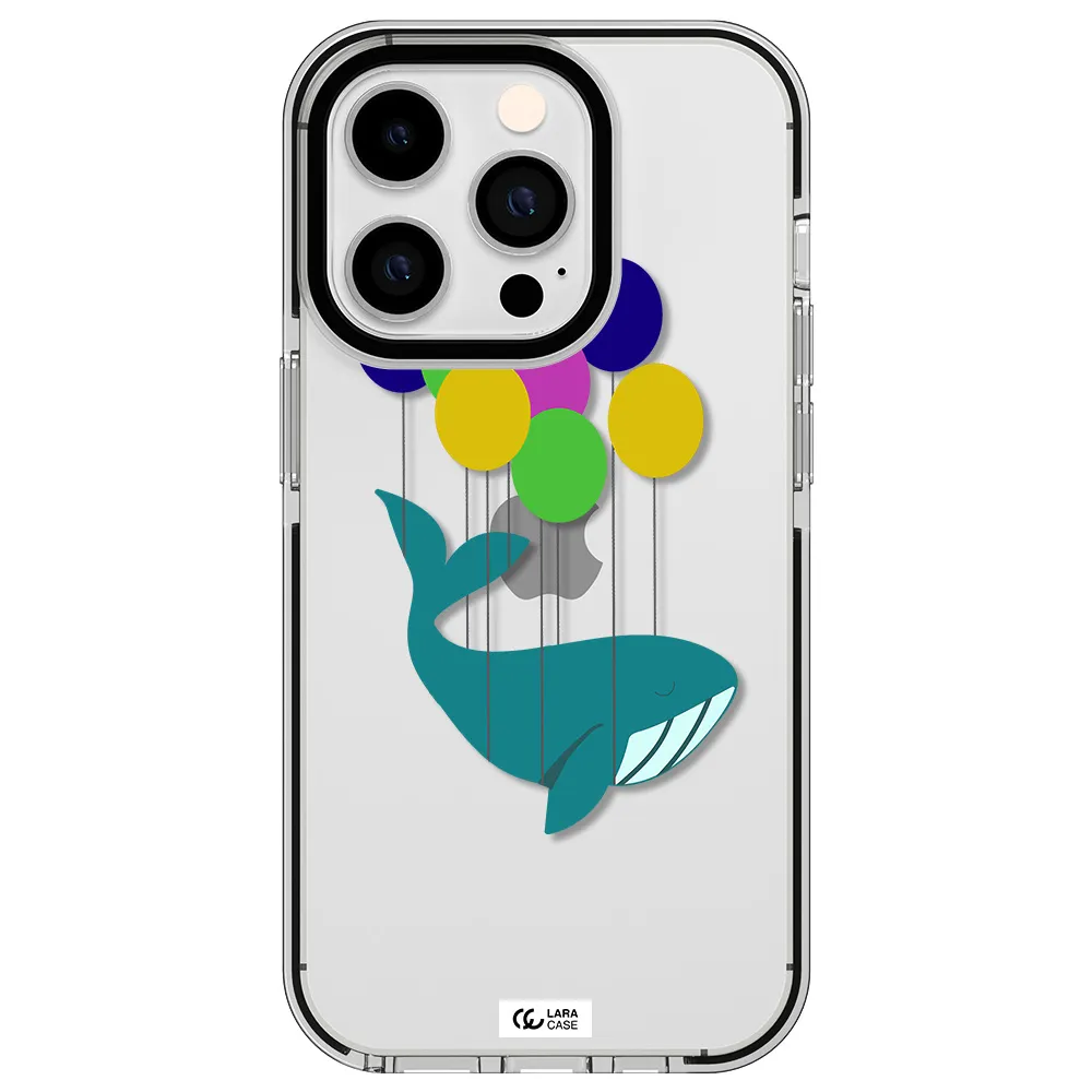 Flying Whale Apple iPhone 14 pro impact black border Case
