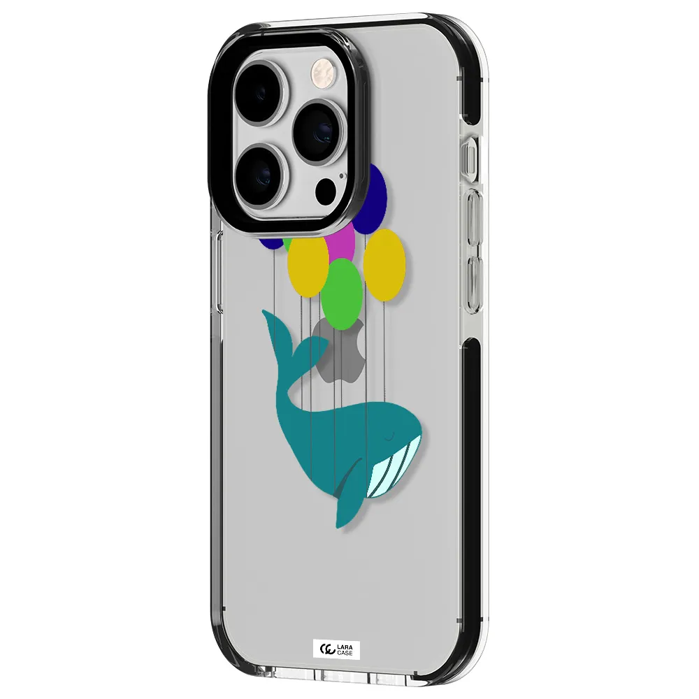 Flying Whale Apple iPhone 14 pro impact black border Case