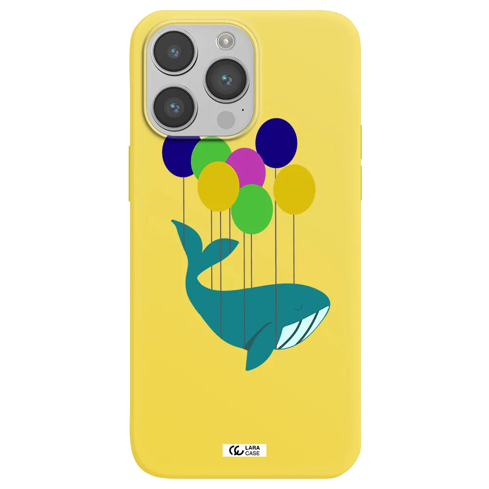 Flying Whale Apple iPhone 14 pro max Silicone canary yellow Case