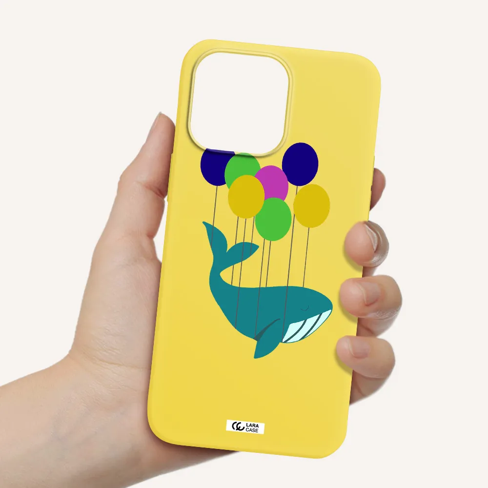 Flying Whale Apple iPhone 14 pro Silicone canary yellow Case