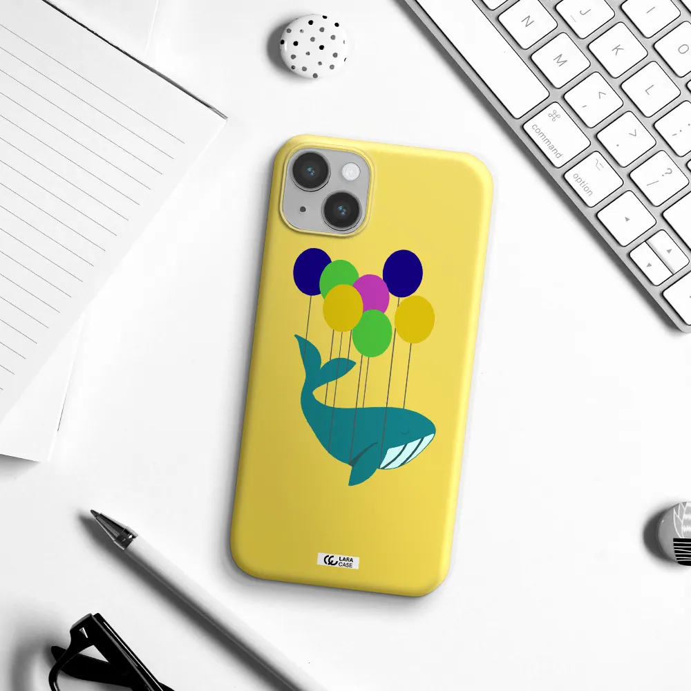 Flying Whale Apple iPhone 14 Silicone canary yellow Case