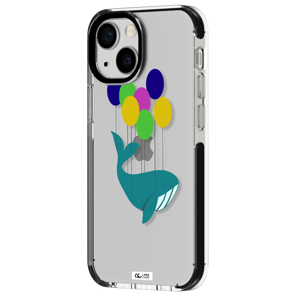 Flying Whale Apple iPhone 15 impact black border Case