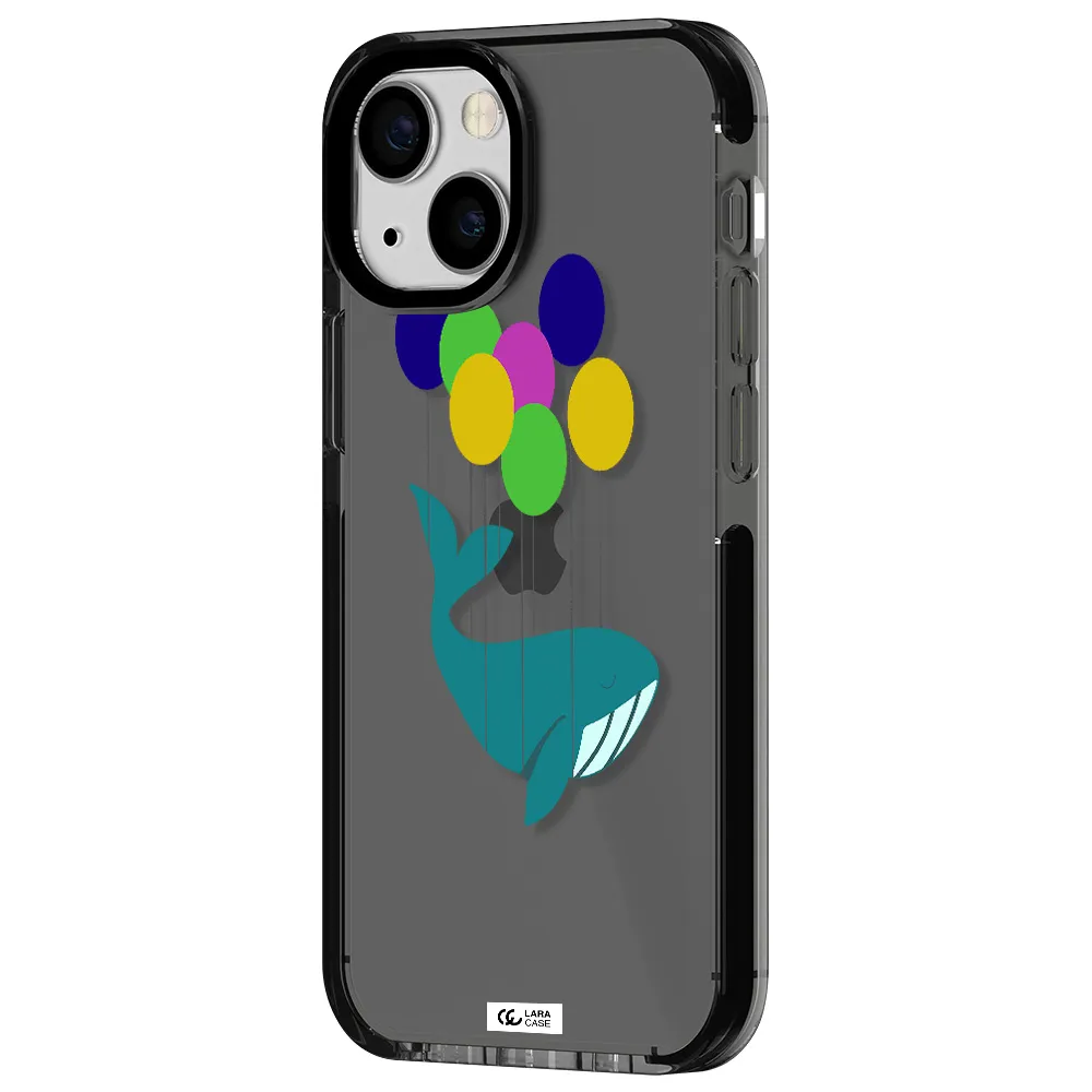 Flying Whale Apple iPhone 15 impact Smoke Black Case