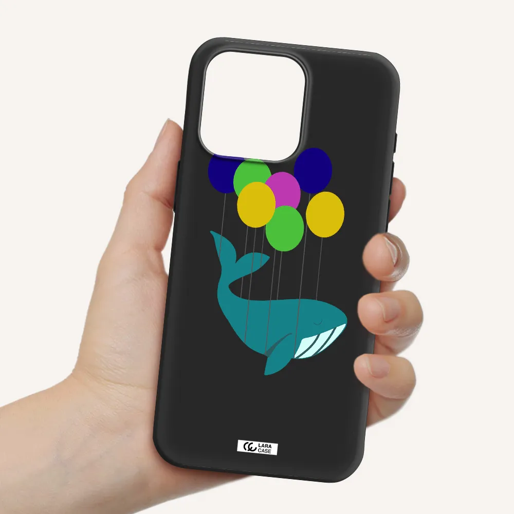 Flying Whale Apple Iphone 15 Pro max Silicone black Case