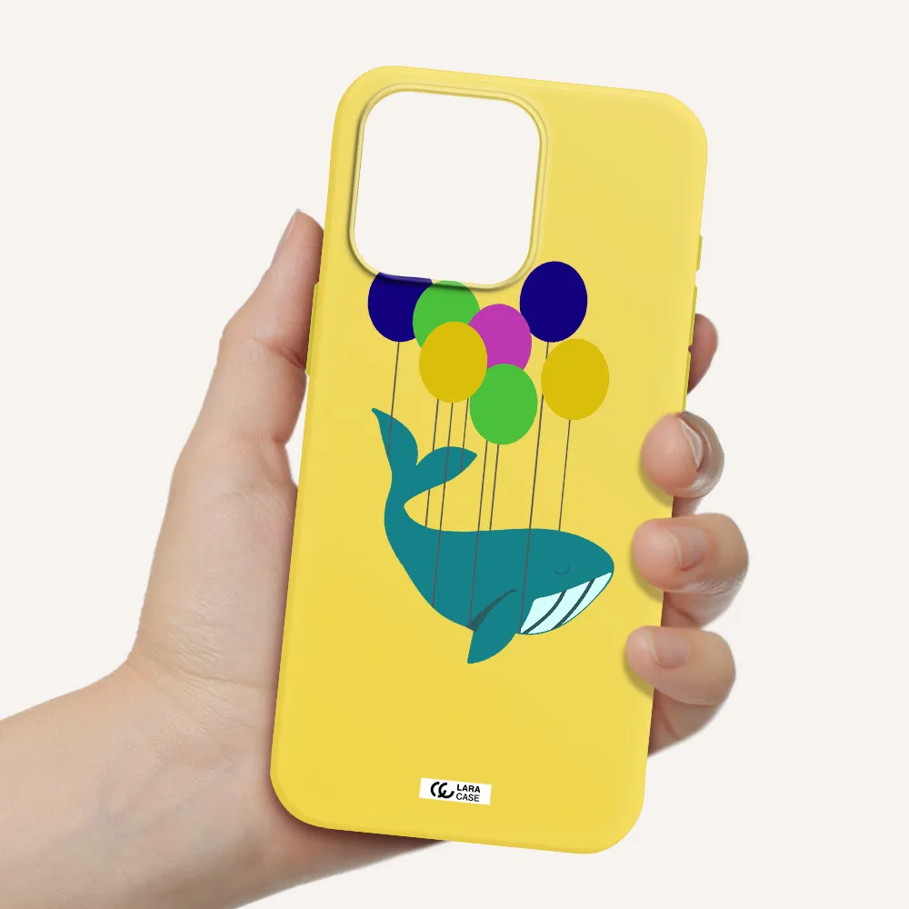 Flying Whale Apple Iphone 15 Pro max Silicone canary yellow Case