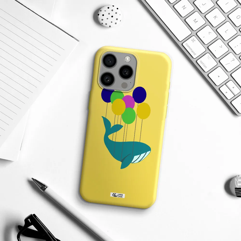 Flying Whale Apple Iphone 15 Pro max Silicone canary yellow Case