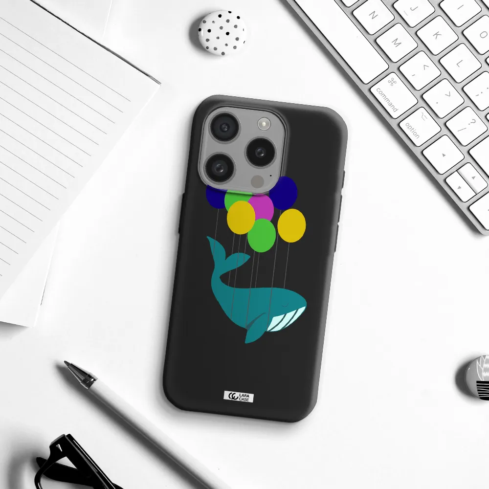 Flying Whale Apple Iphone 15 Pro Silicone Black Case