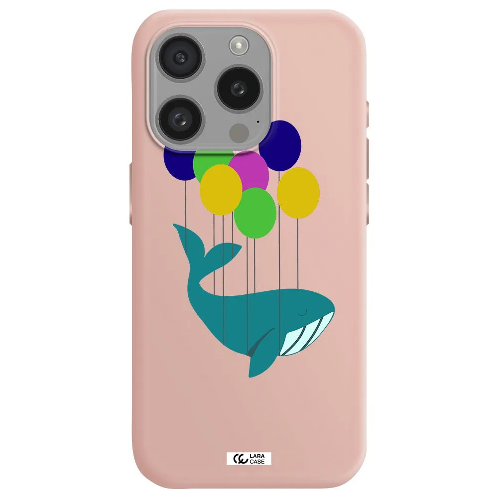 Flying Whale Apple Iphone 15 Pro Silicone Pastel Pink Case