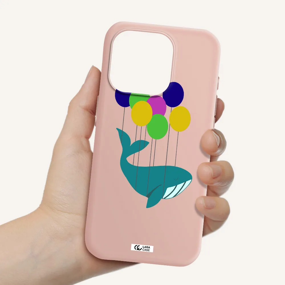 Flying Whale Apple Iphone 15 Pro Silicone Pastel Pink Case