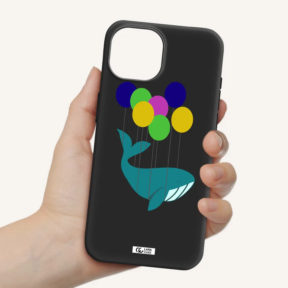 Flying Whale Apple iPhone 15 Silicone black Case