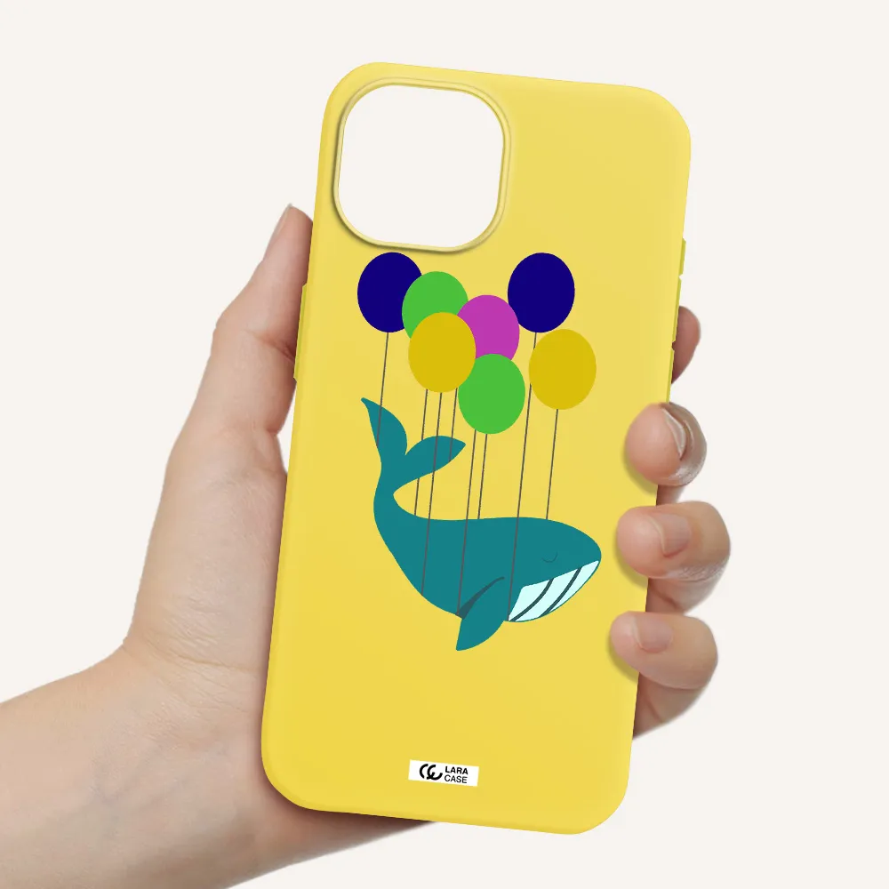 Flying Whale Apple iPhone 15 Silicone canary yellow Case