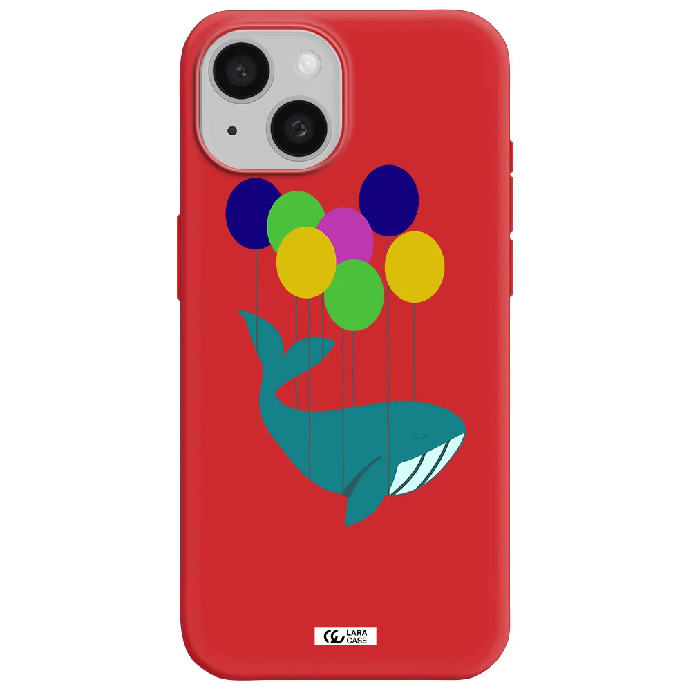 Flying Whale Apple Iphone 15 Silicone Imperial Red Case
