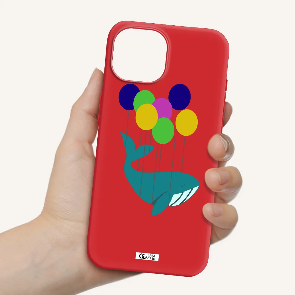 Flying Whale Apple Iphone 15 Silicone Imperial Red Case