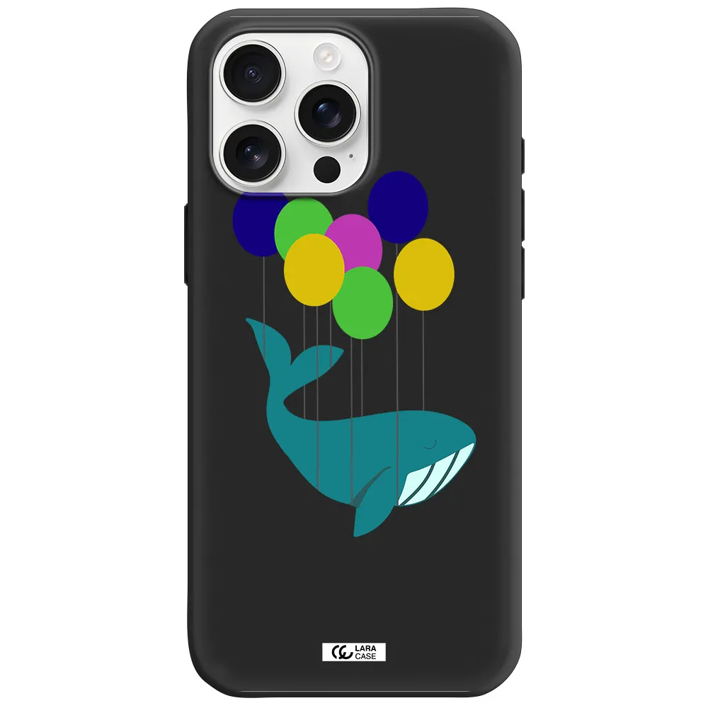 Flying Whale Apple Iphone 16 Pro Max Silicone Black Case