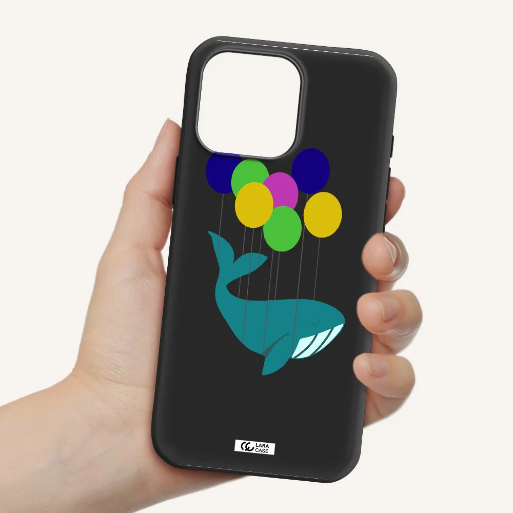 Flying Whale Apple Iphone 16 Pro Max Silicone Black Case