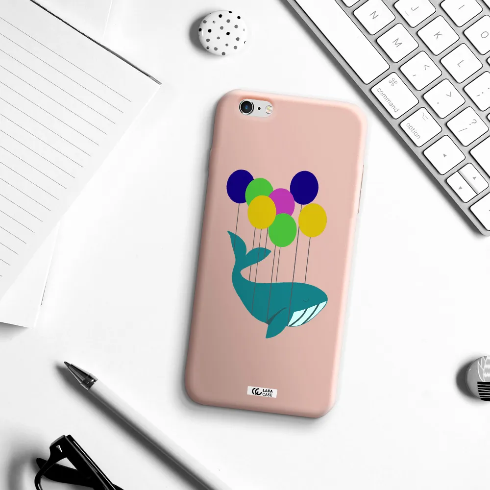Flying Whale Apple iPhone 6 plus Silicone pastel pink Case