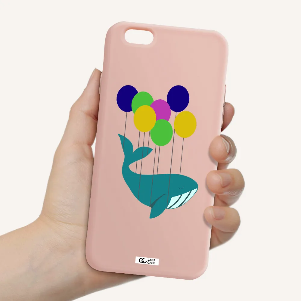 Flying Whale Apple iPhone 6 Silicone pastel pink Case