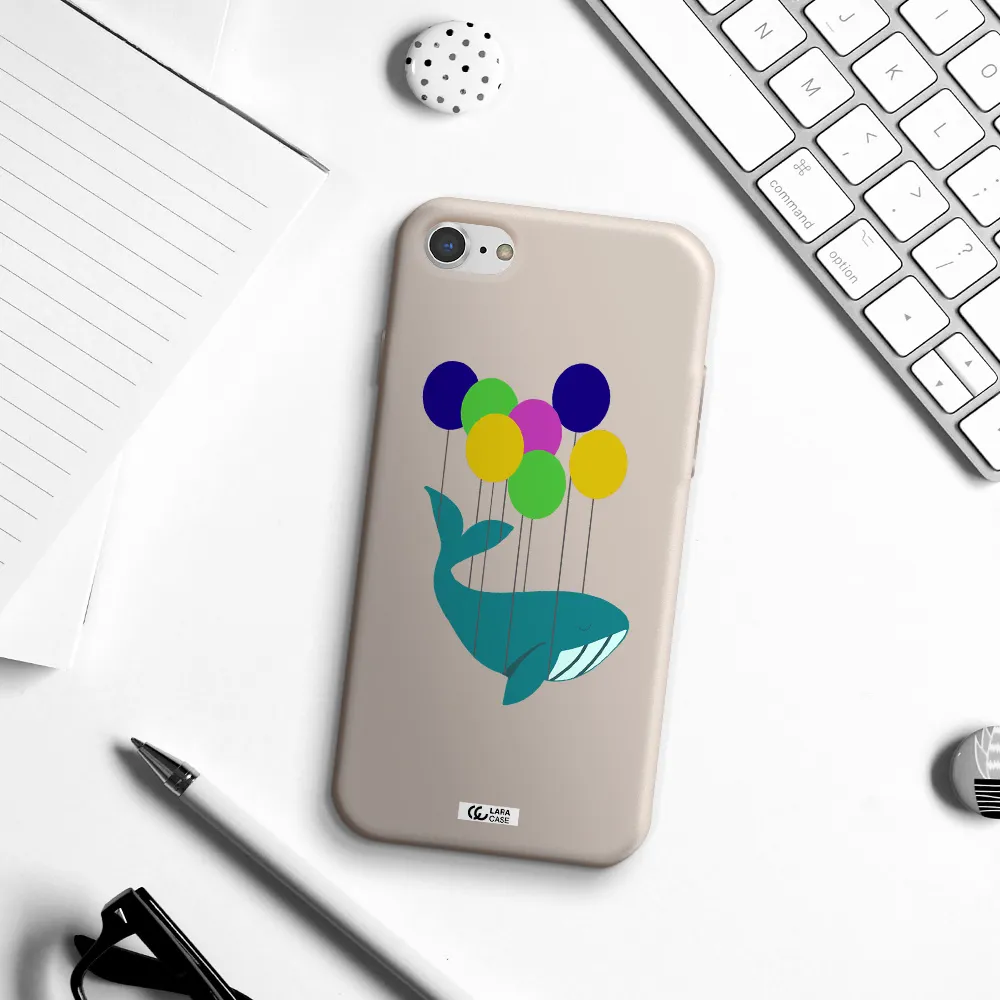 Flying Whale Apple iPhone 8 Silicone Stone Case