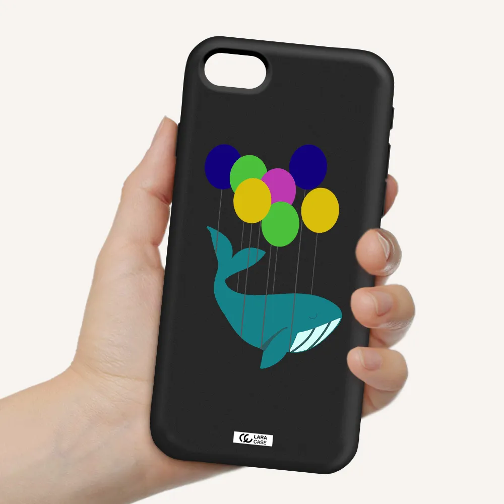 Flying Whale Apple iPhone se 2020 Silicone black Case