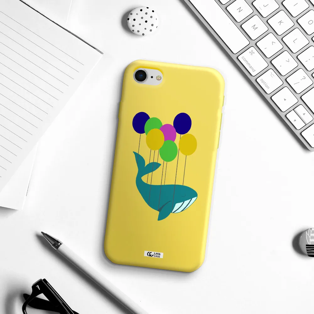 Flying Whale Apple iPhone se 2020 Silicone canary yellow Case