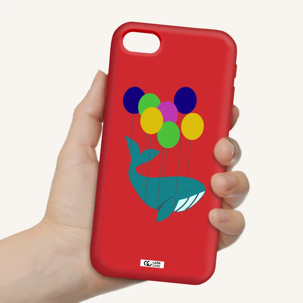 Flying Whale Apple iPhone se 2020 Silicone Imperial Red Case