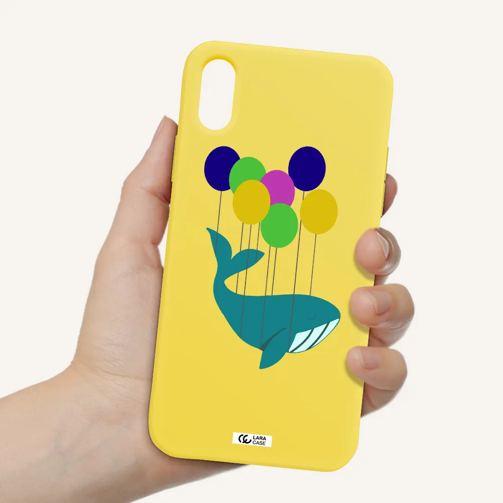 Flying Whale Apple iPhone X Silicone canary yellow Case