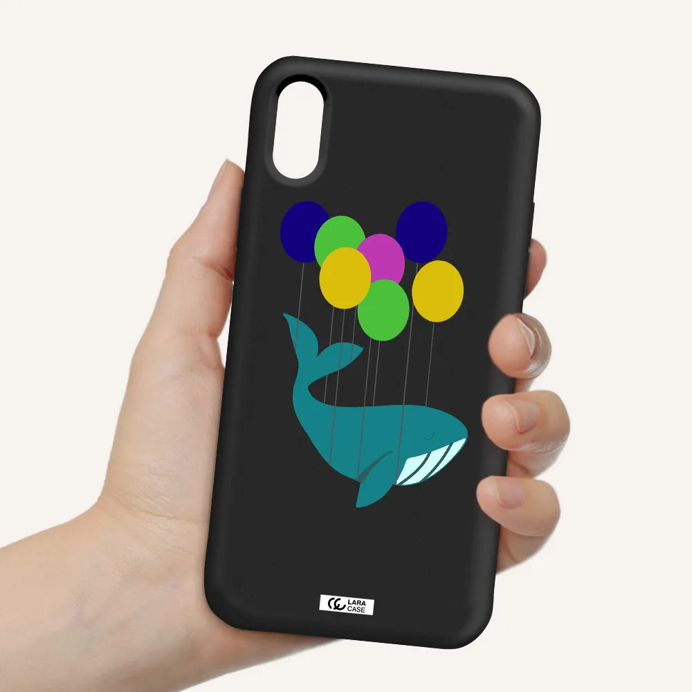 Flying Whale Apple iPhone XS Silicone black Case