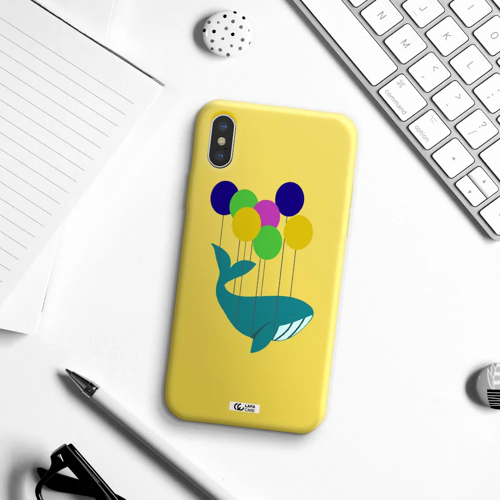 Flying Whale Apple iPhone XS Silicone canary yellow Case