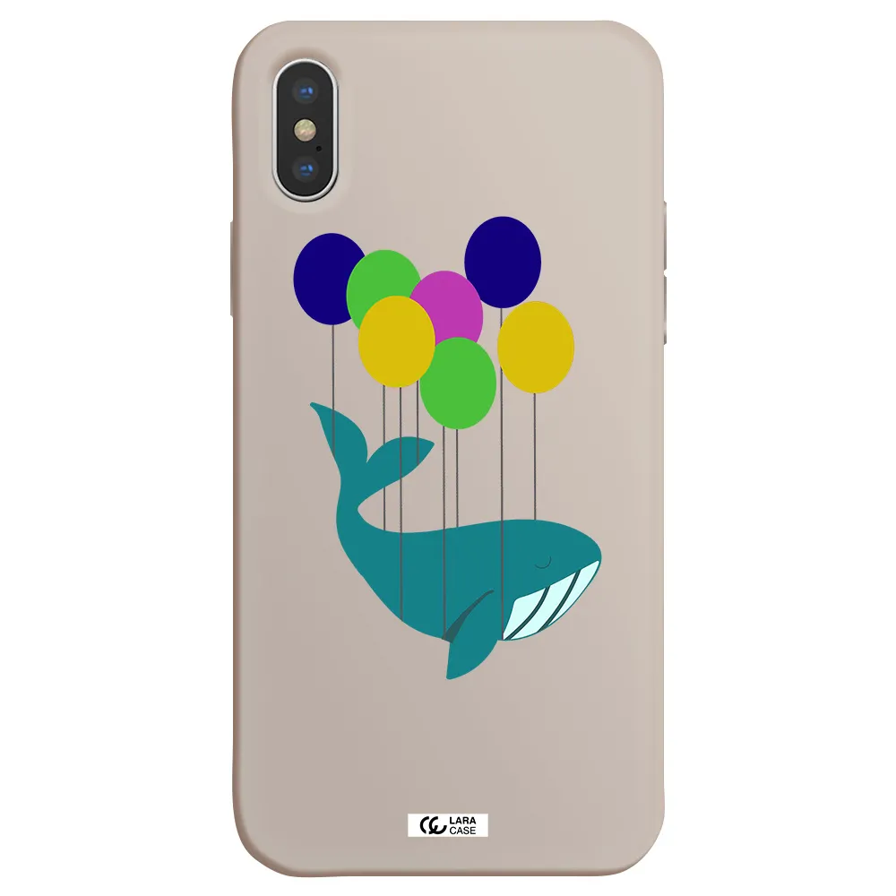 Flying Whale Apple iPhone XS Silicone Stone Case