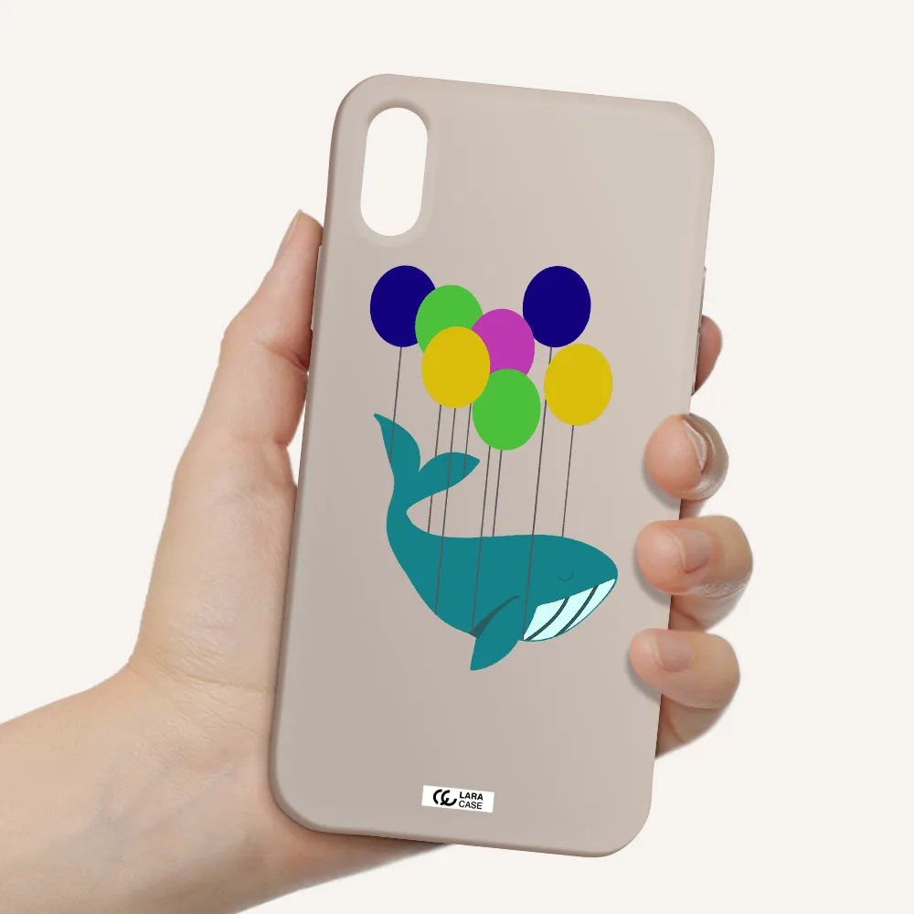 Flying Whale Apple iPhone XS Silicone Stone Case