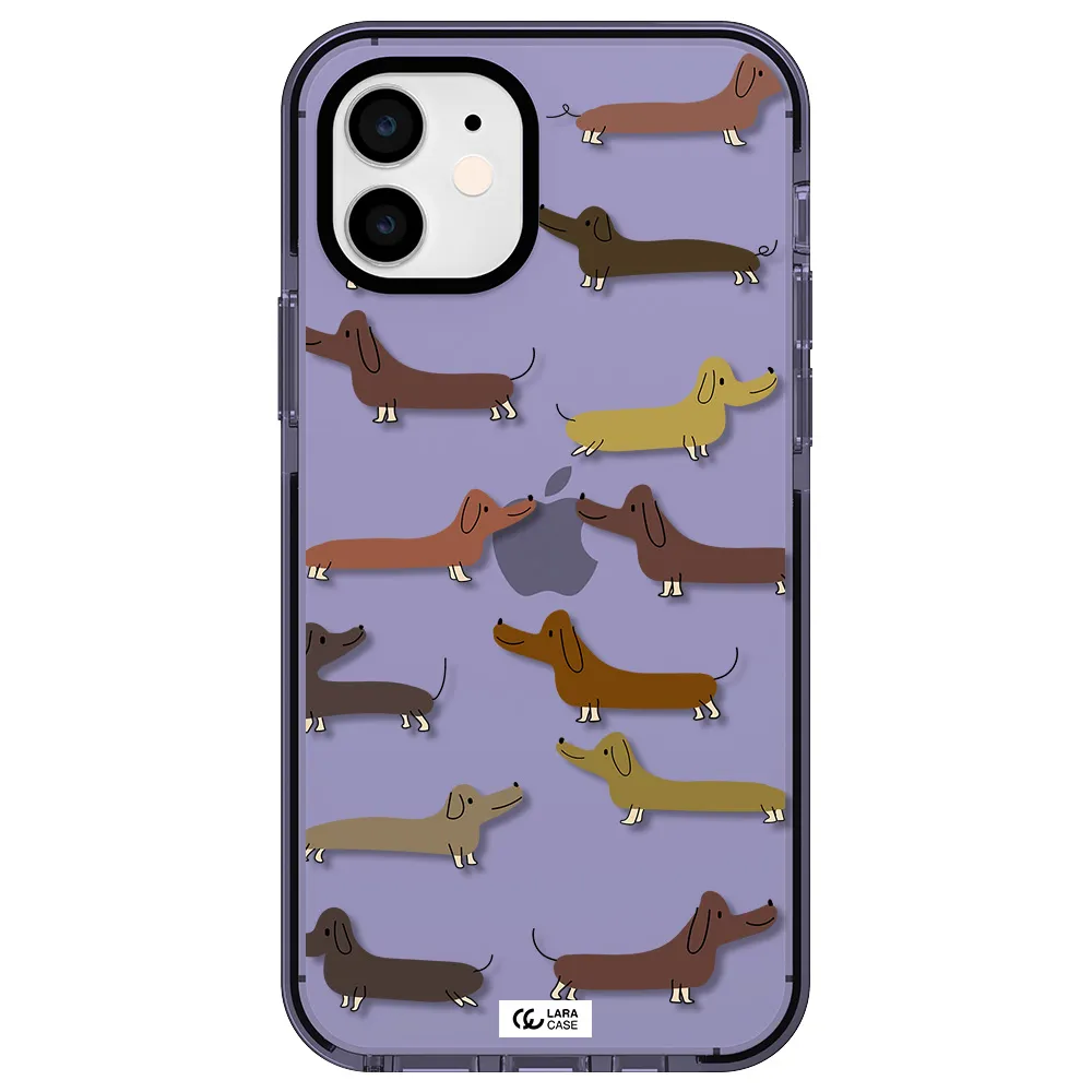 Dachshund Dogs Apple iPhone 11 impact Lilac Case