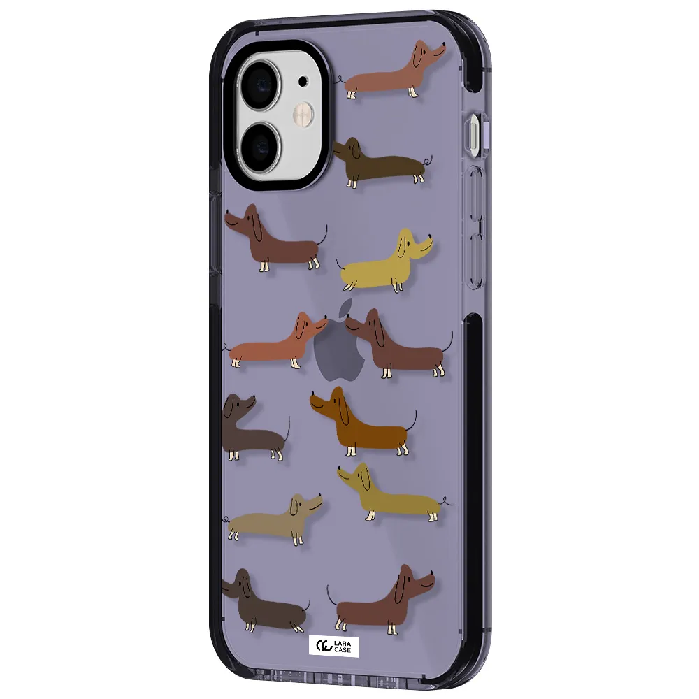 Dachshund Dogs Apple iPhone 11 impact Lilac Case