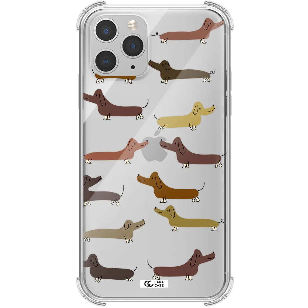 Dachshund Dogs Apple iPhone 11 pro Clear PC Case