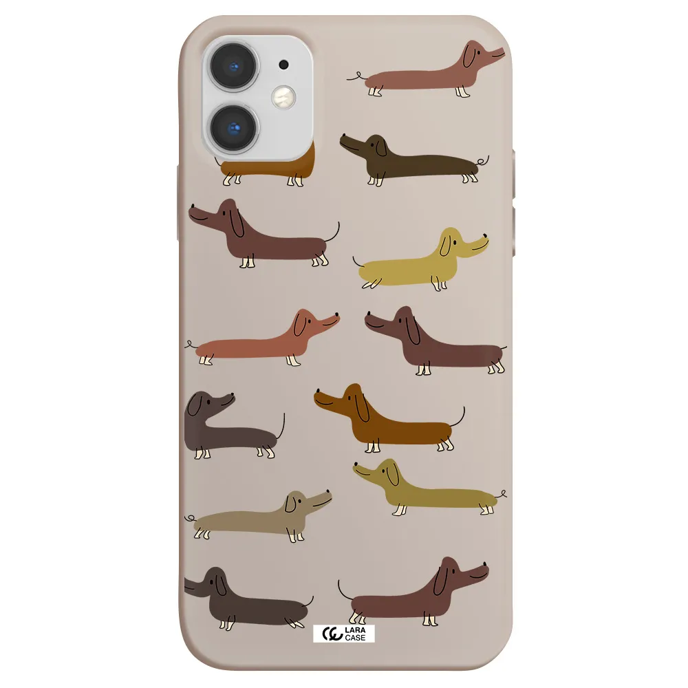 Dachshund Dogs Apple iPhone 11 Silicone Stone Case