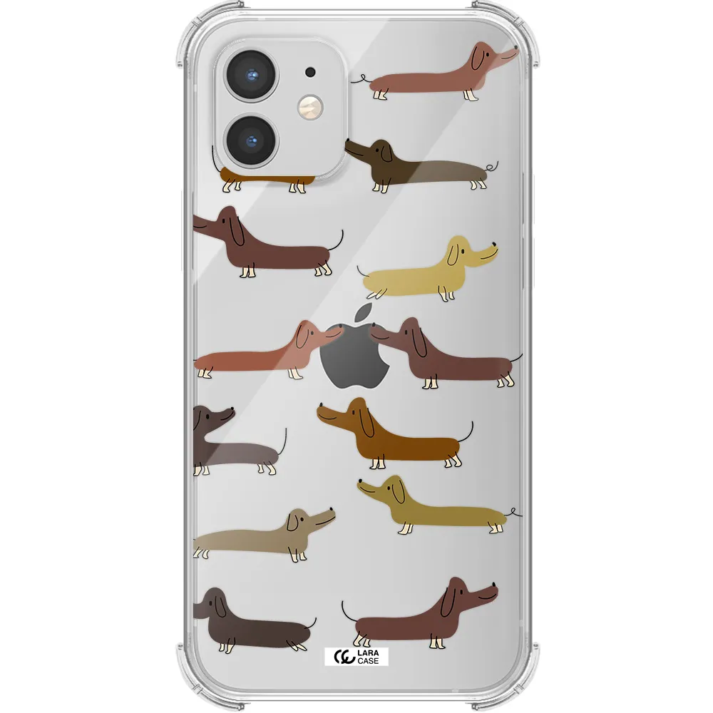 Dachshund Dogs Apple iPhone 12 Clear PC Case