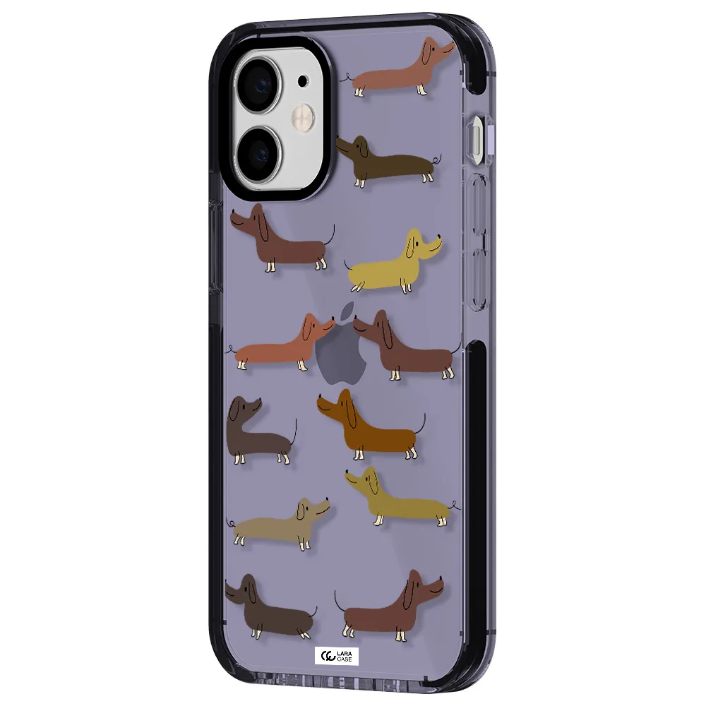 Dachshund Dogs Apple iPhone 12 mini impact Lilac Case