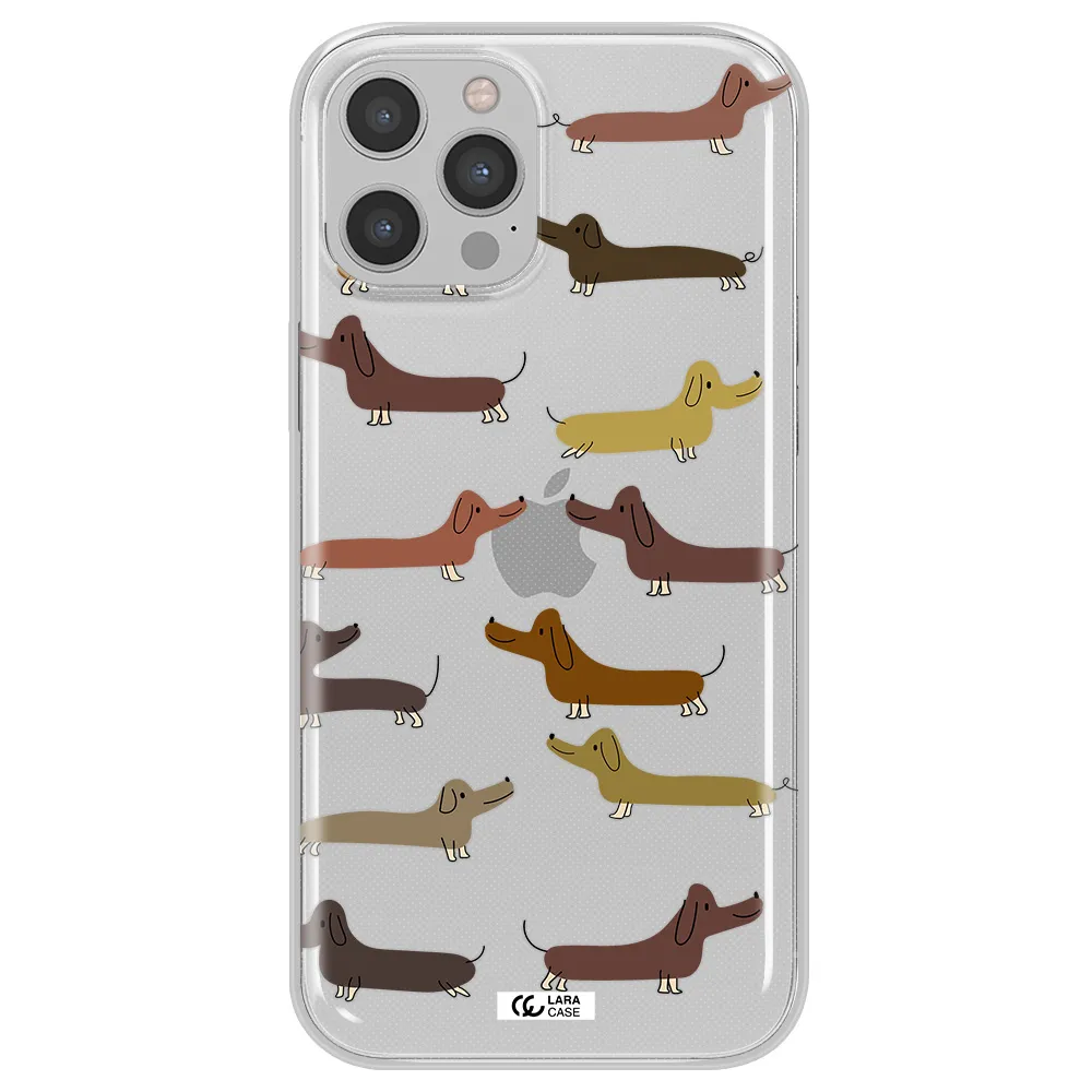 Dachshund Dogs Apple iPhone 12 pro Clear TPU Case