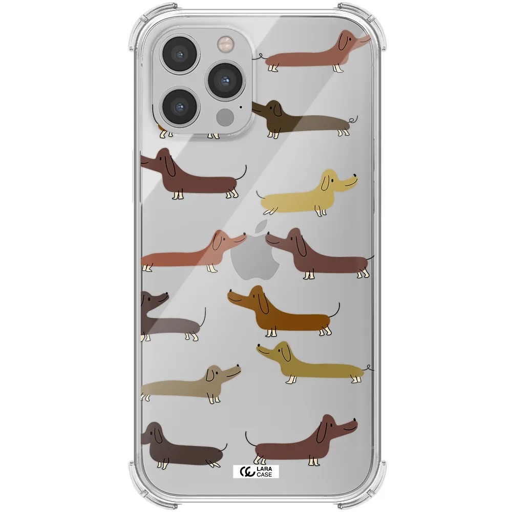 Dachshund Dogs Apple iPhone 12 pro max Clear PC Case