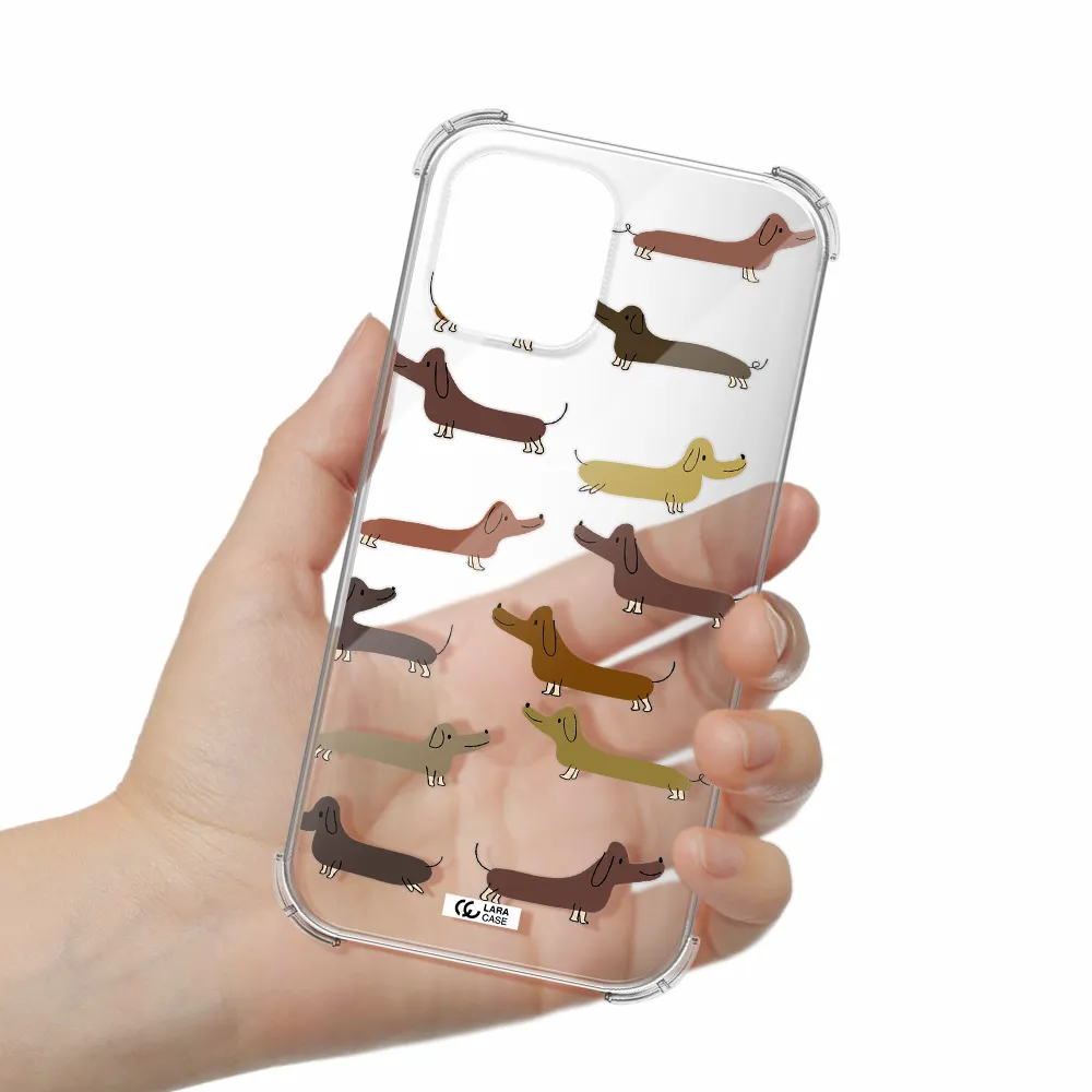 Dachshund Dogs Apple iPhone 12 pro max Clear PC Case