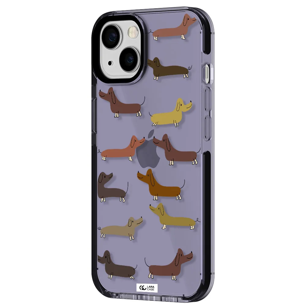Dachshund Dogs Apple iPhone 13 impact Lilac Case